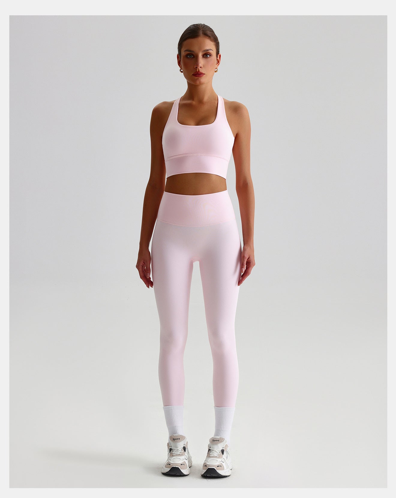 Ensemble de yoga sans coutures effet seconde peau : Soutien-gorge de sport dos nu et Legging taille haute push-up