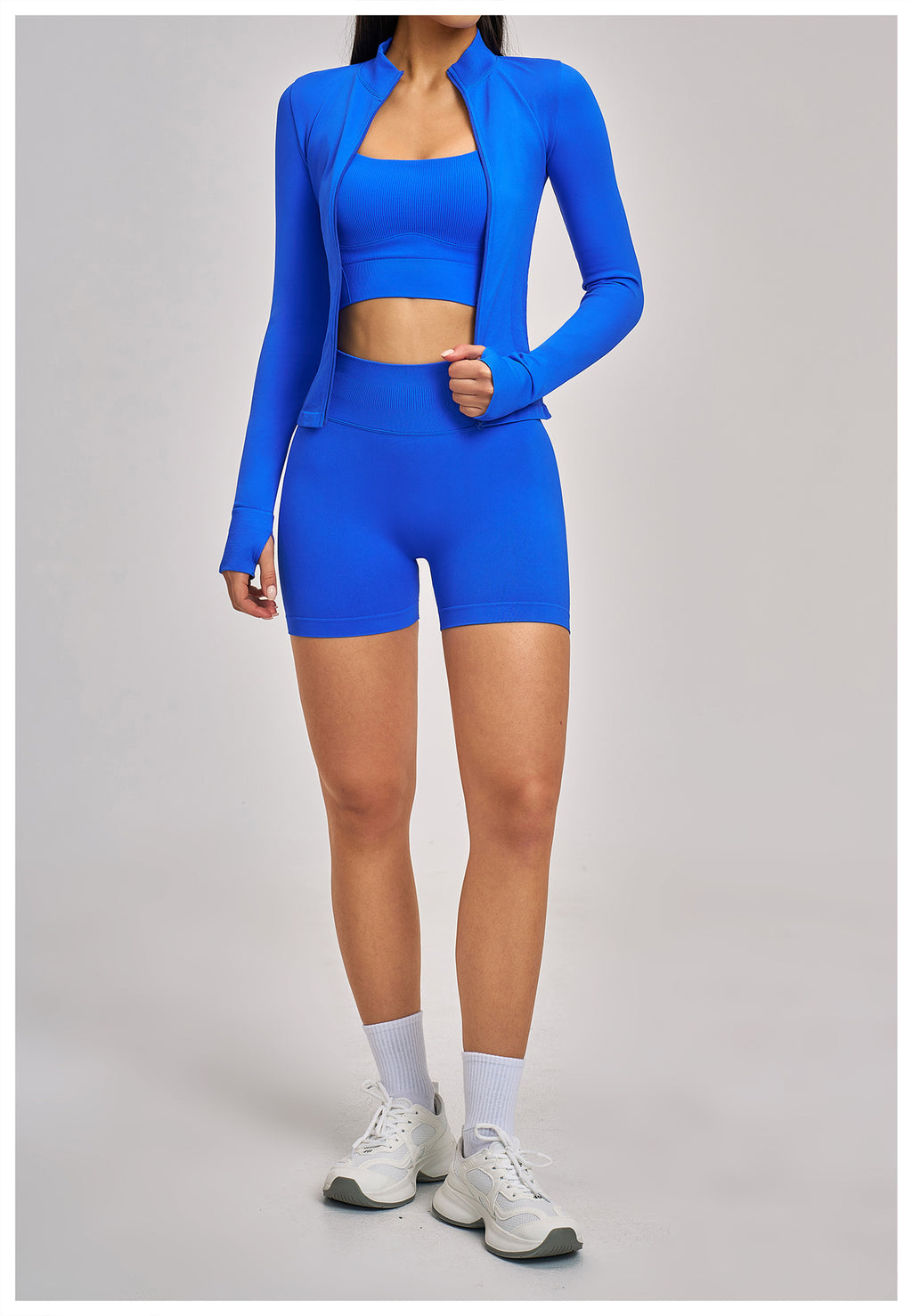 Ensemble de Yoga Sans Couture à Dos Croisé : Tenue de Sport Moulante et Ultra-Extensible pour la Course et le Fitness 4824