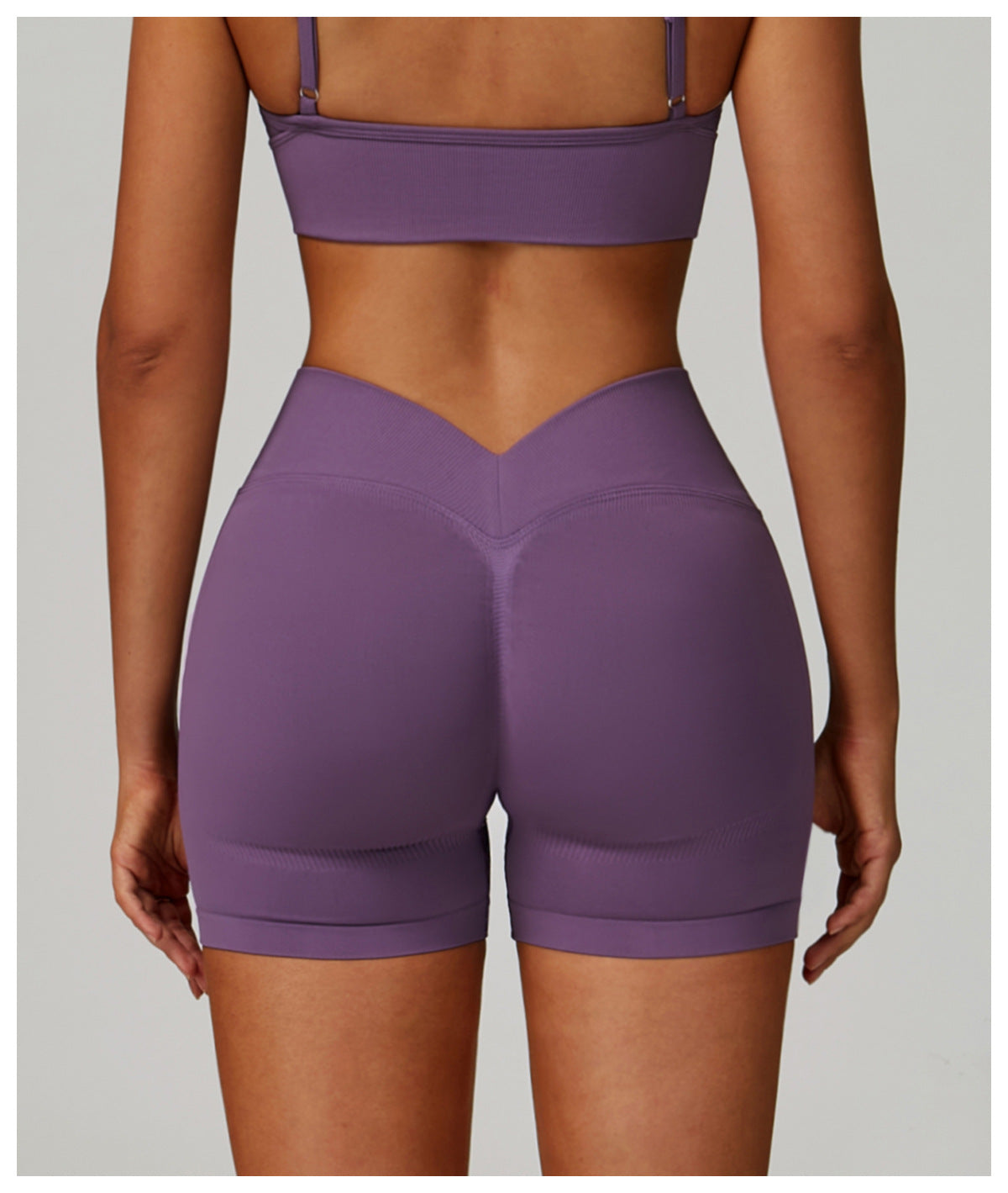 Seamless V-Waist Yoga Shorts: Slim-Fit Quick-Dry Activewear & Gym Biker Shorts 4725