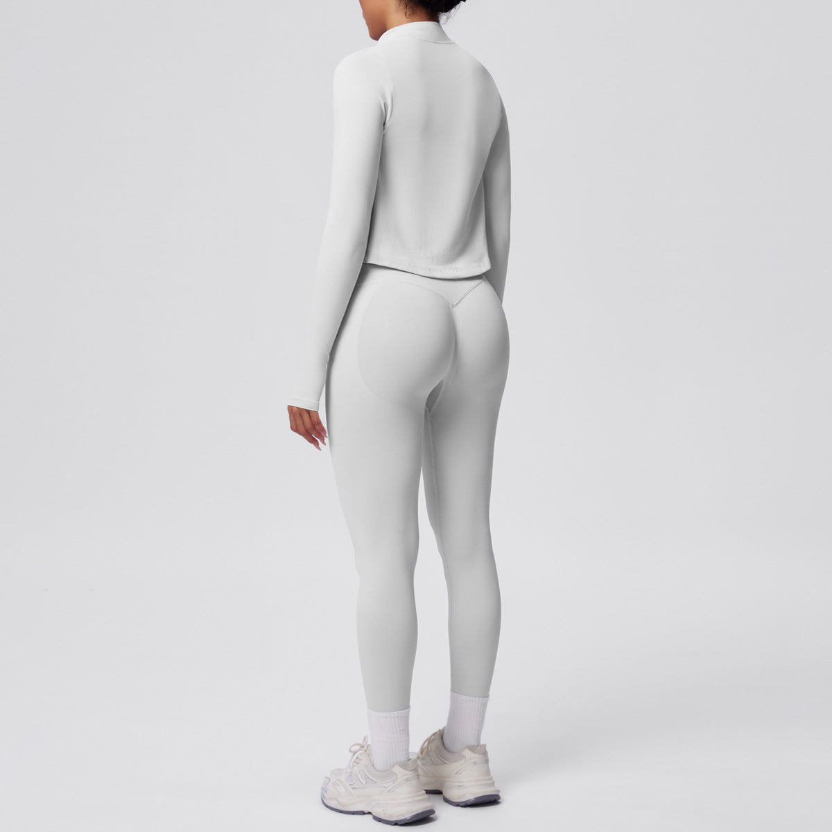 Ensemble de yoga 3 pièces sans coutures : Tenue d'entraînement respirante et très extensible - Soutien-gorge de sport, haut ajusté et leggings taille haute
