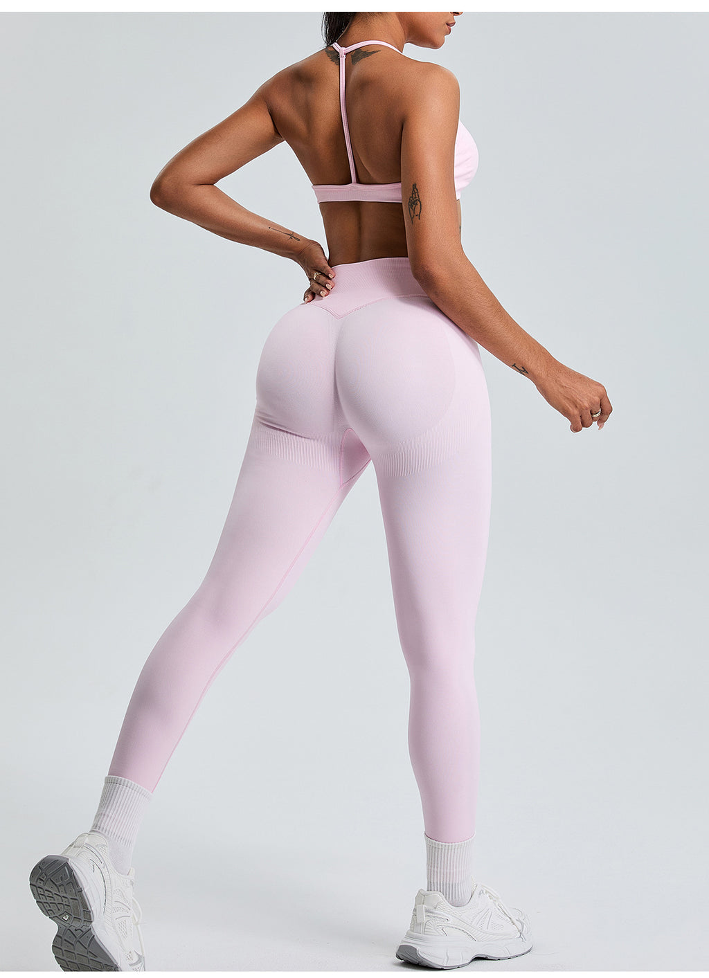Seamless Yoga Cami Sports Bra: Open-Back Workout Tank Top & Quick-Dry Fitness Bralette