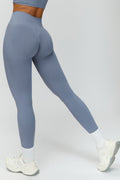 Seamless Ribbed-Waistband Yoga Leggings: High-Waisted Tummy-Control & Booty-Lifting Fitness Pants 6825