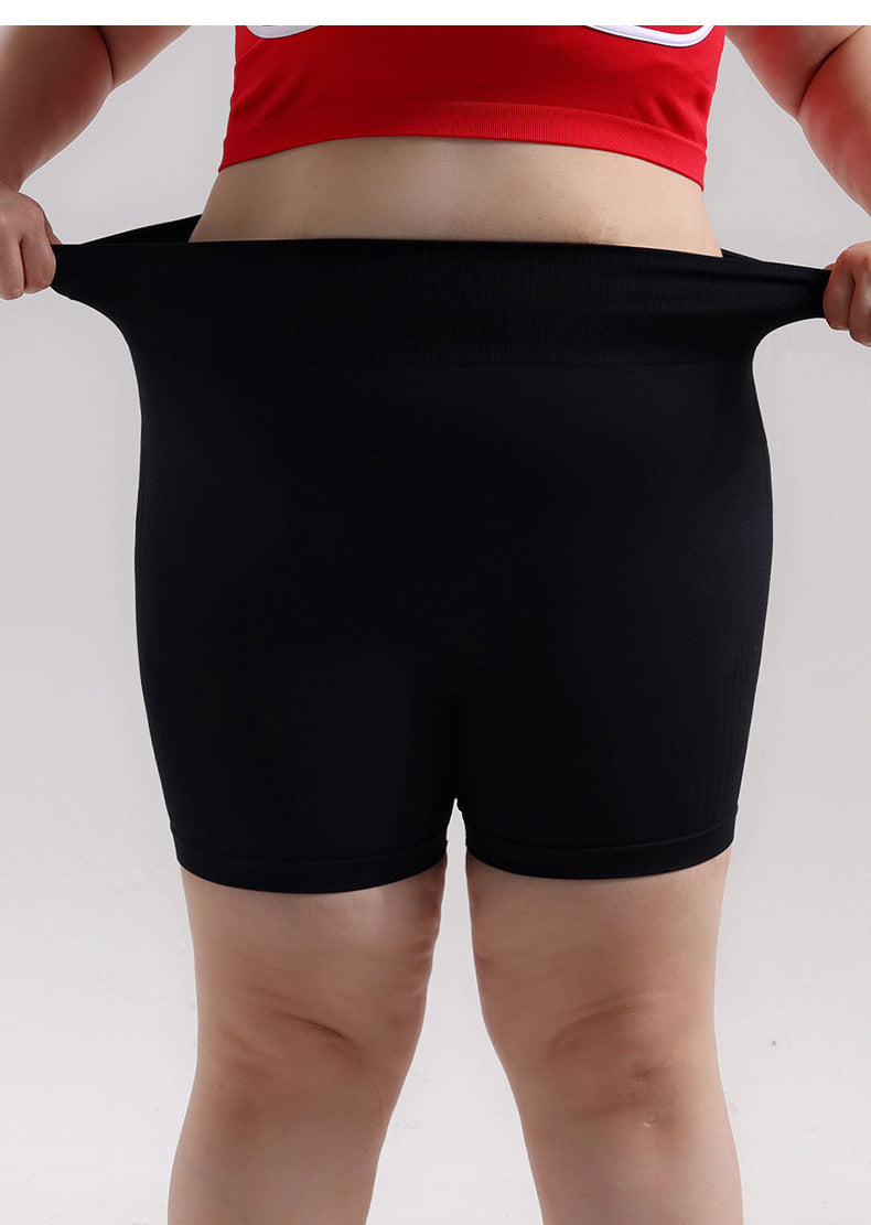 Women's Plus Size Seamless Peach Booty Shorts, Slim Fit Butt Lifting Yoga 3-Piece Shorts for Outdoor Running & Fitness