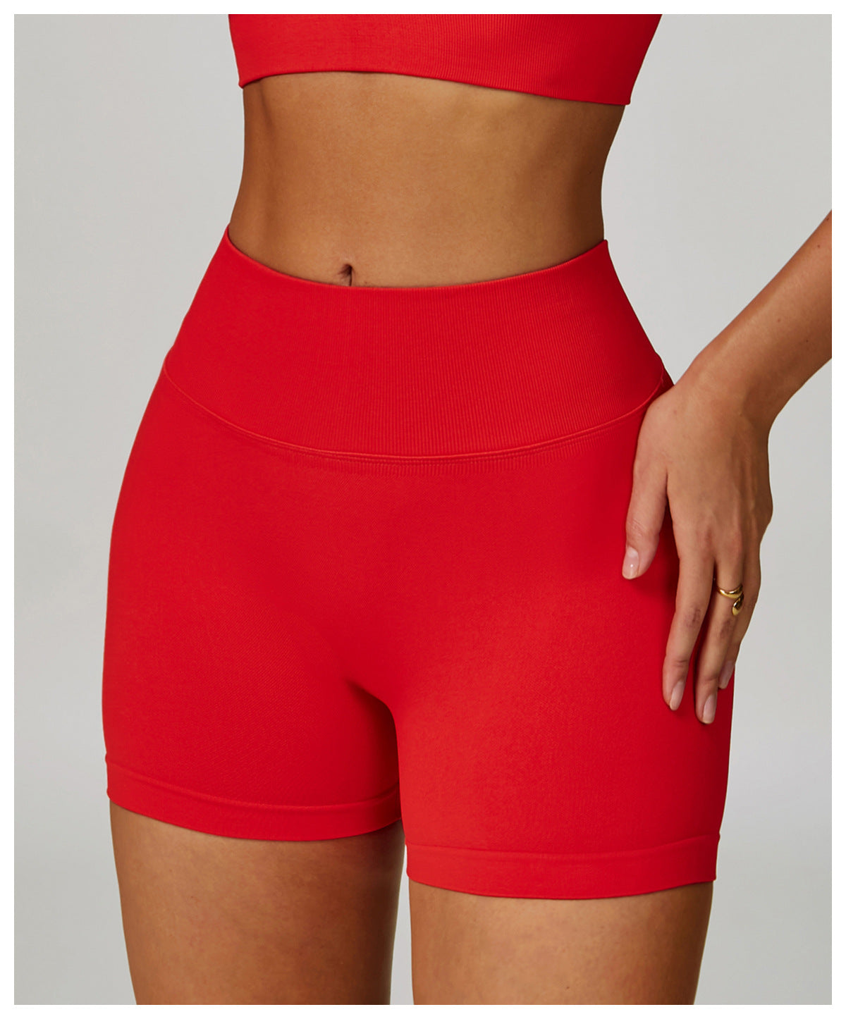 Seamless V-Waist Yoga Shorts: Slim-Fit Quick-Dry Activewear & Gym Biker Shorts 4725