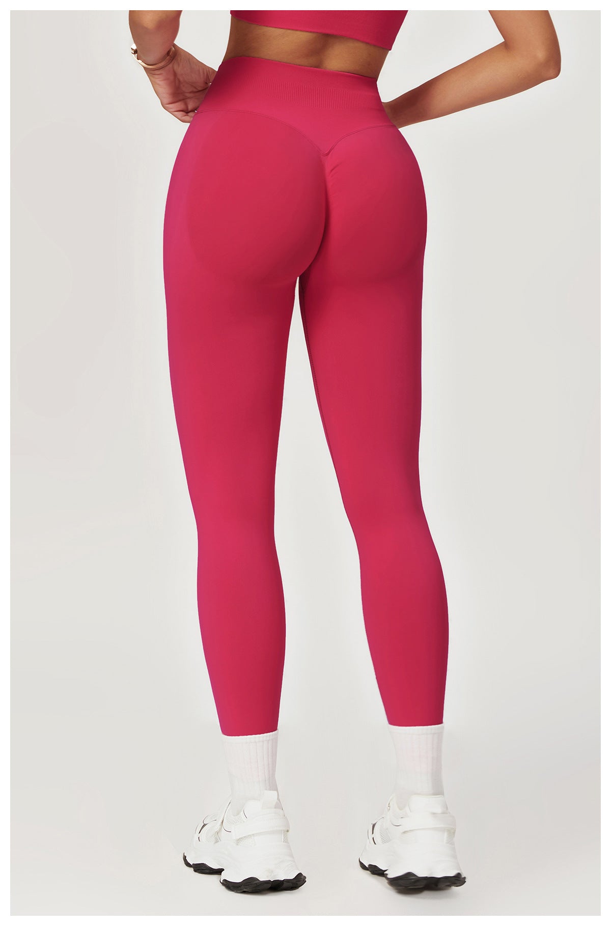 Legging de yoga sans couture galbant fesses : Pantalon de fitness taille haute, gainant et à séchage rapide 9421