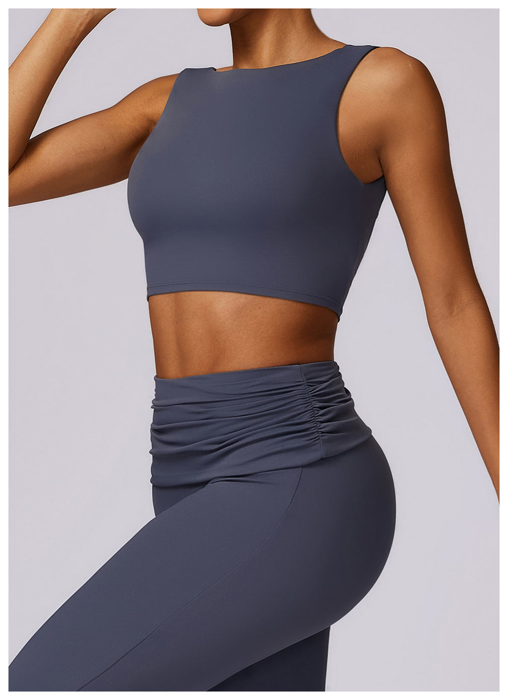 Yoga-Tanktop mit hohem Halt, stoßfest, Racerback, Push-up, schnell trocknend, Fitness-Top, Running, schmaler Sport-BH