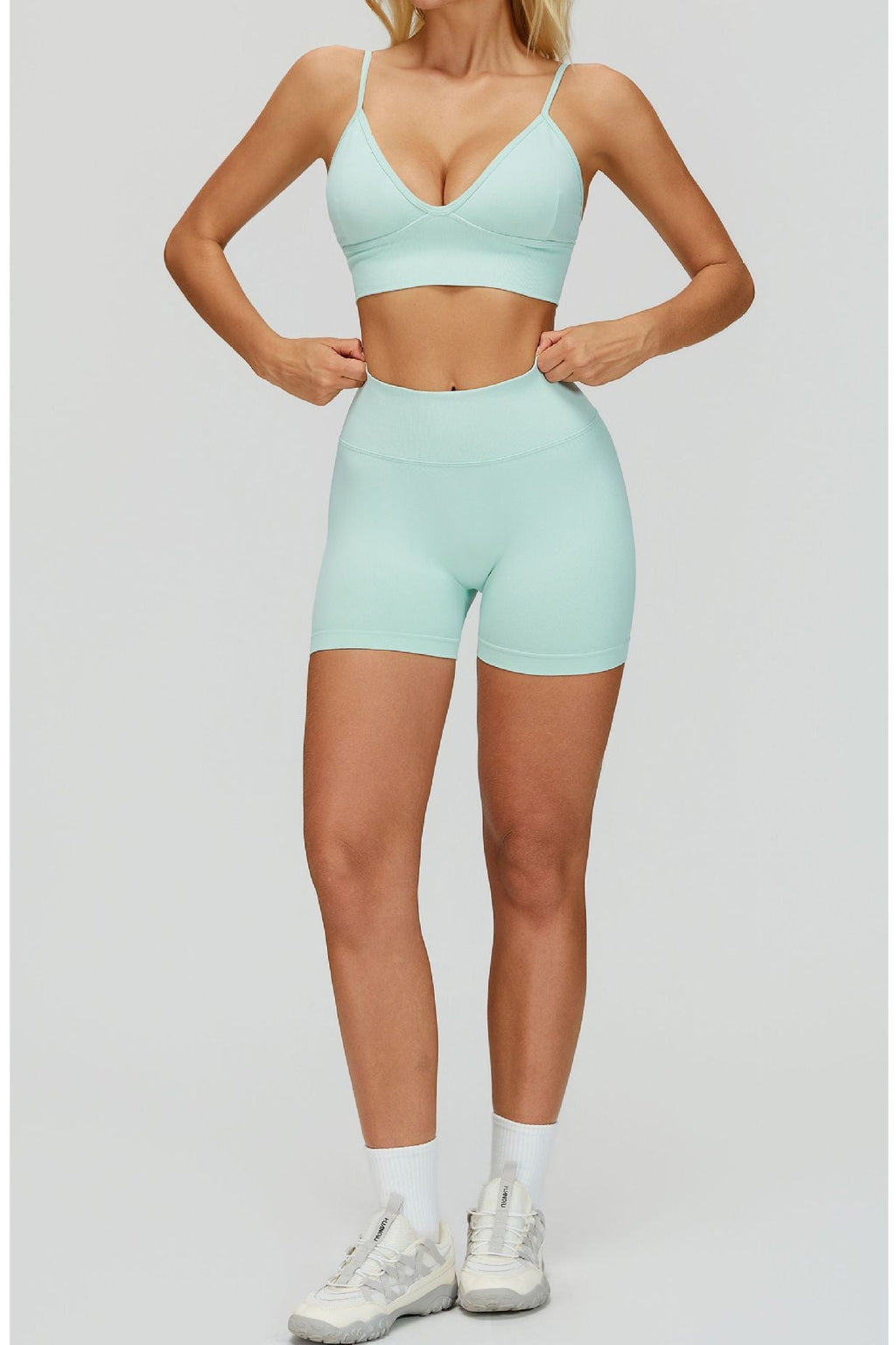 Ensemble de Yoga 3 Pièces Sans Couture : Vêtements de Sport Amincissants Taille Haute & Tenue de Fitness Séchage Rapide 5412