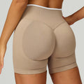 Short de Yoga Sans Couture à Contraste : Legging Taille Haute et Coupe Ajustée pour la Course 5726