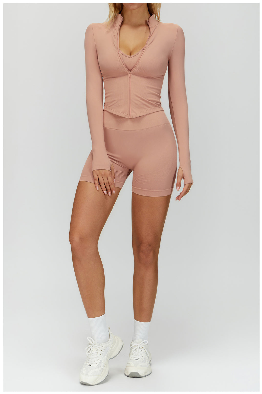 Ensemble de yoga côtelé sans couture à dos nageur : Ensemble de vêtements de sport gainant et rehausseur de fessier 5479