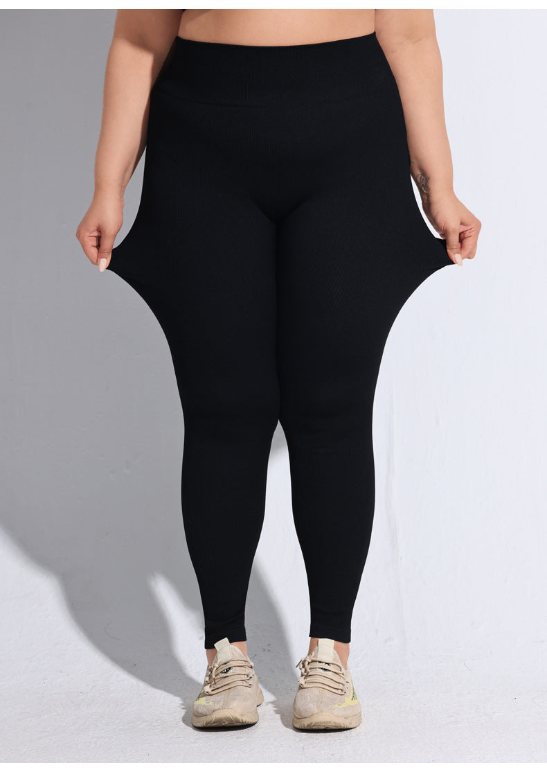 Legging de yoga taille haute sans couture grande taille pour femme, pantalon de sport de course athlétique