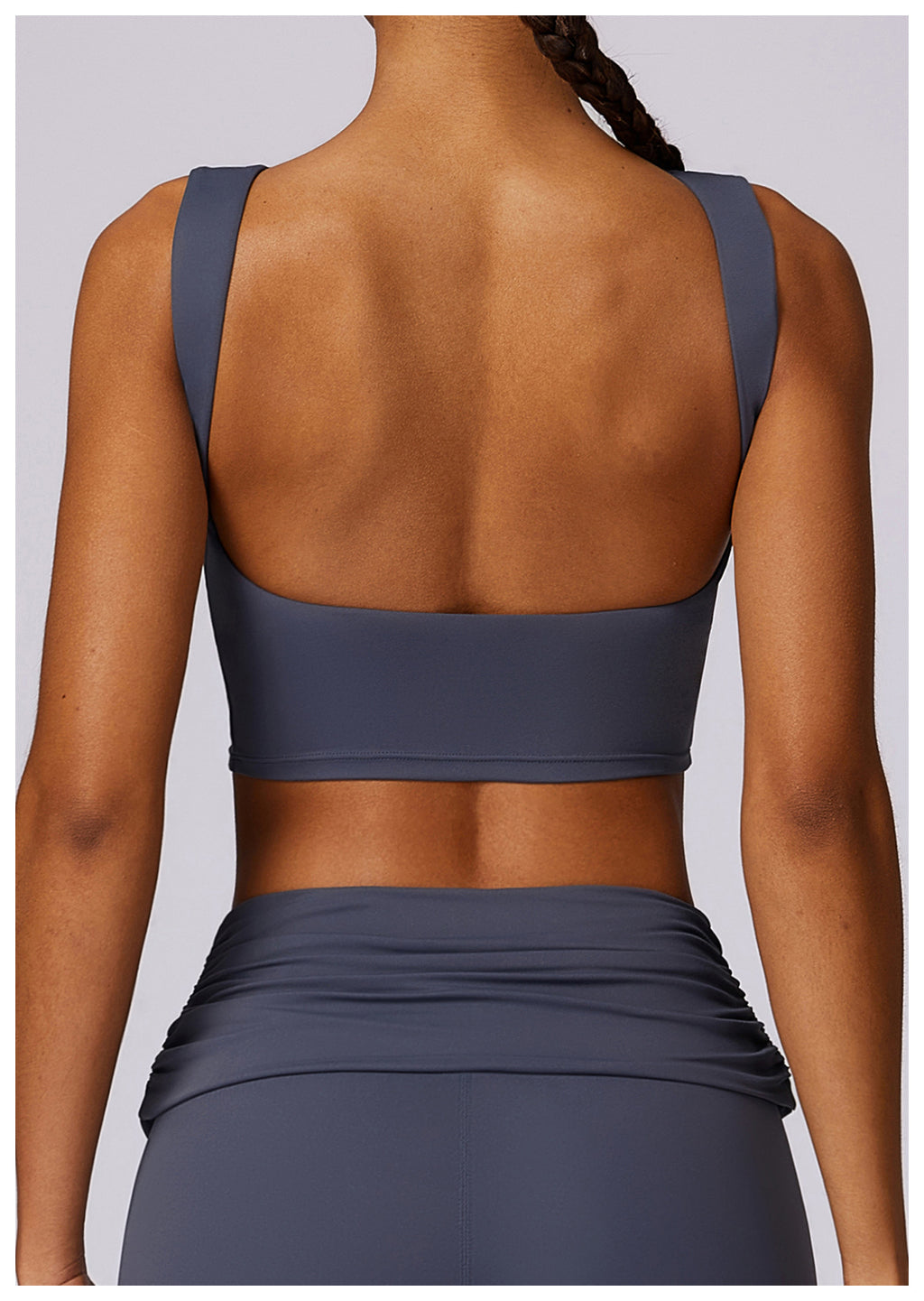Yoga-Tanktop mit hohem Halt, stoßfest, Racerback, Push-up, schnell trocknend, Fitness-Top, Running, schmaler Sport-BH