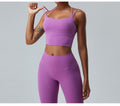 Soutien-gorge de sport sans coutures à dos nu : Caraco de yoga à fines bretelles et débardeur de fitness rembourré