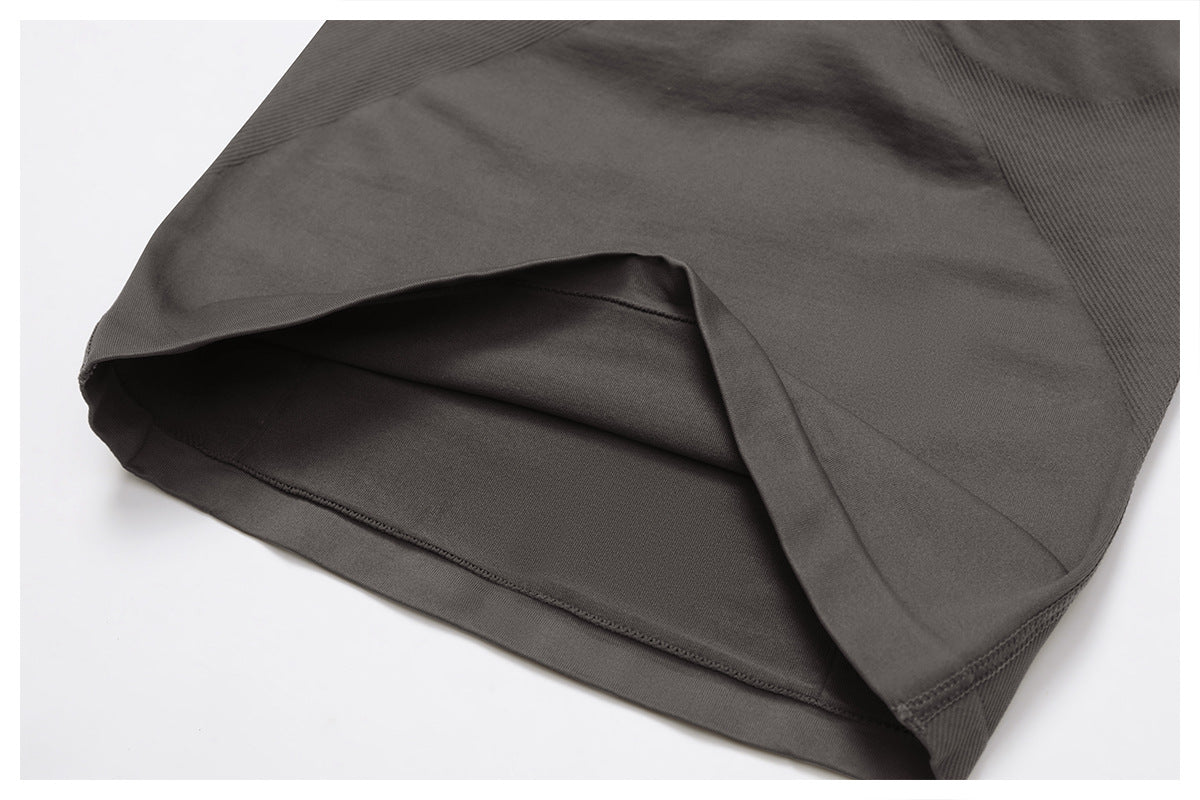 Ensemble de yoga dos nu sans coutures : Tenue de sport froncée moulante & Ensemble de fitness gainant 4552