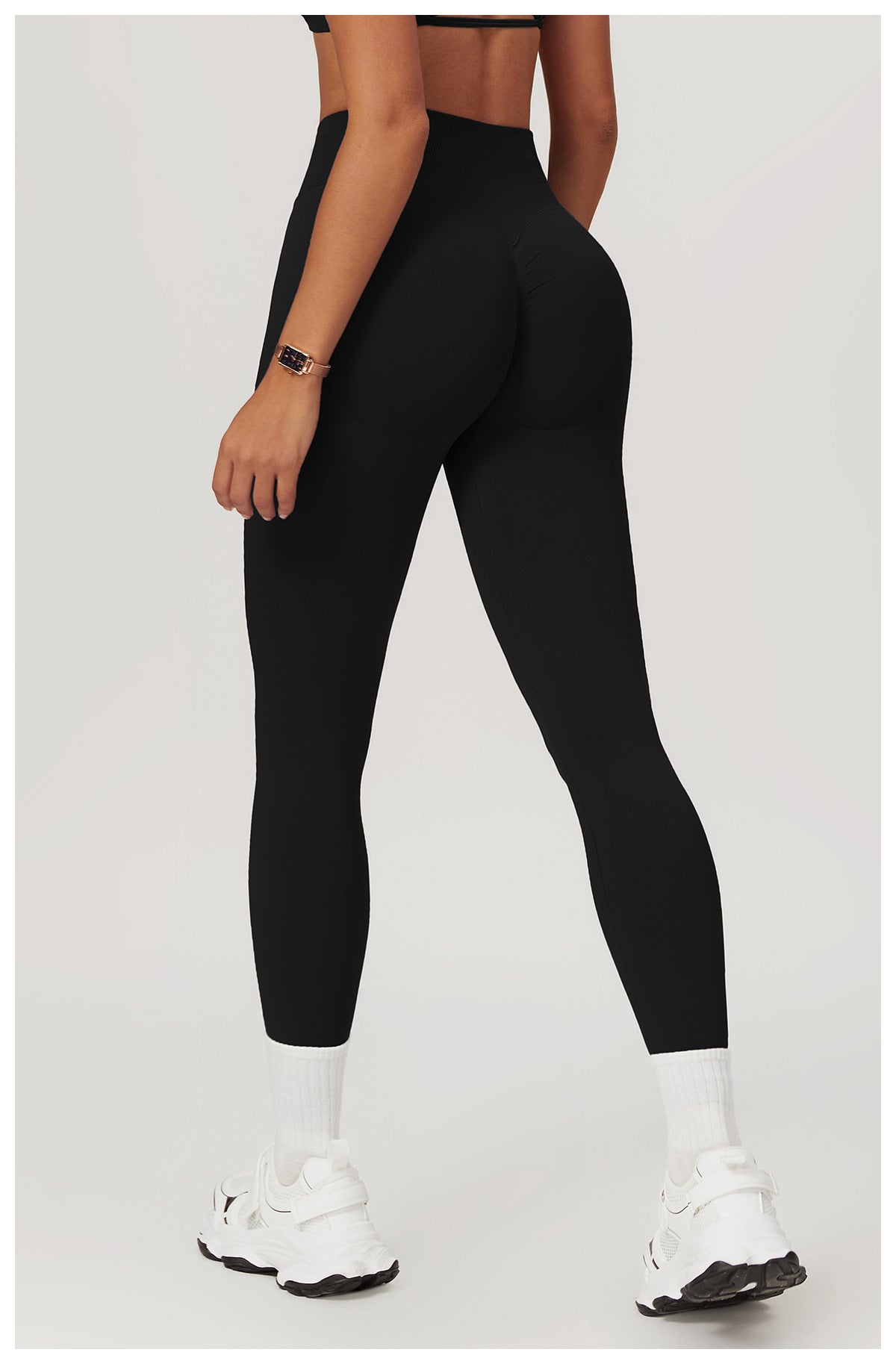 Legging de yoga sans couture galbant fesses : Pantalon de fitness taille haute, gainant et à séchage rapide 9421