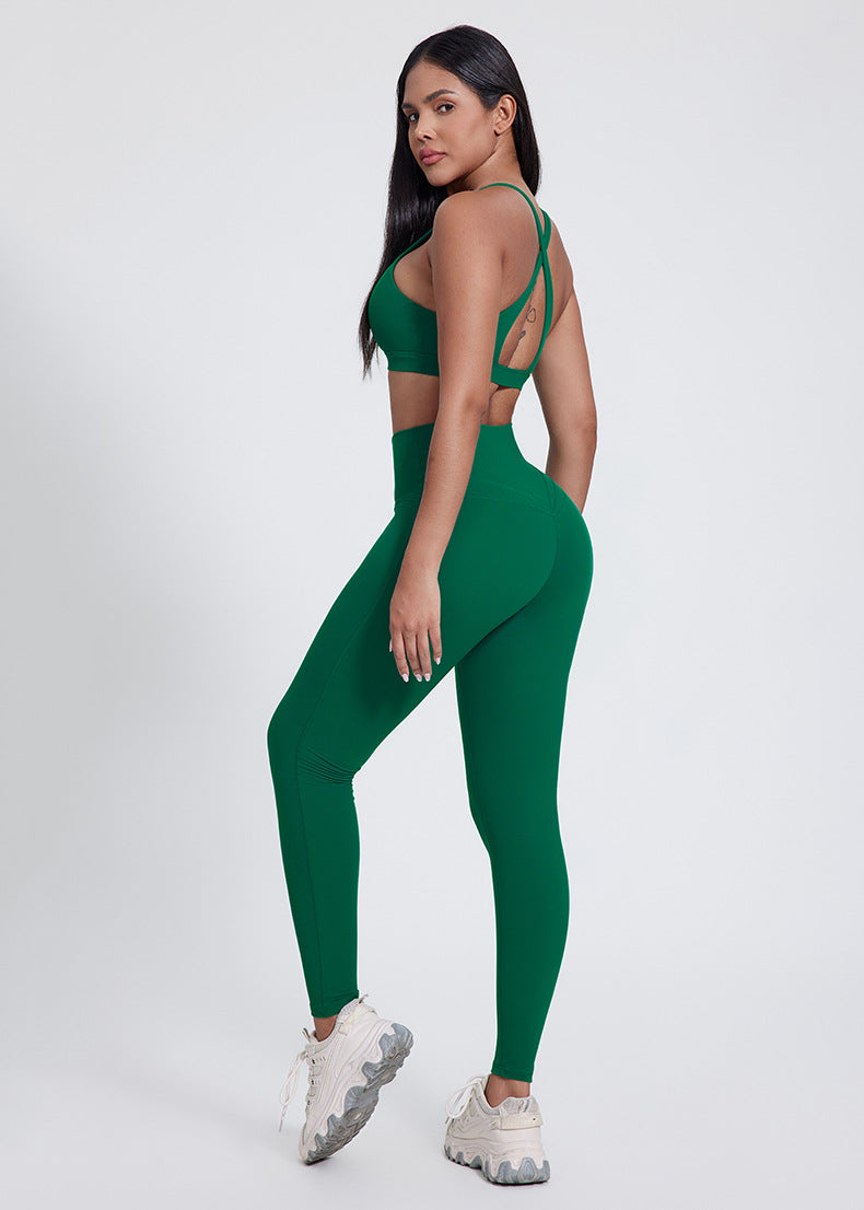 Soutien-gorge de sport sans coutures effet seconde peau : brassière de yoga dos nu et haut de sport respirant pour la course à pied