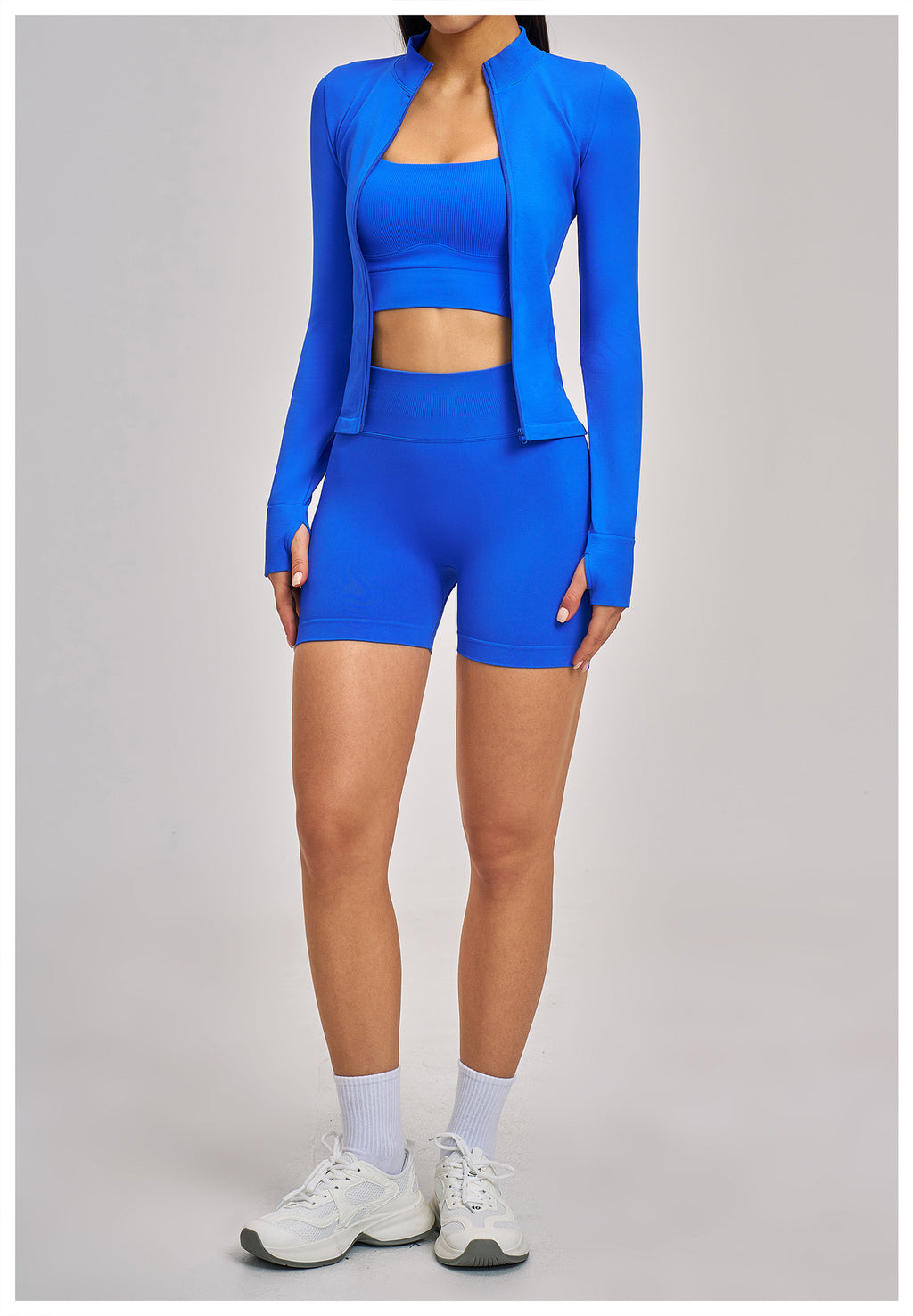 Ensemble de Yoga Sans Couture à Dos Croisé : Tenue de Sport Moulante et Ultra-Extensible pour la Course et le Fitness 4824