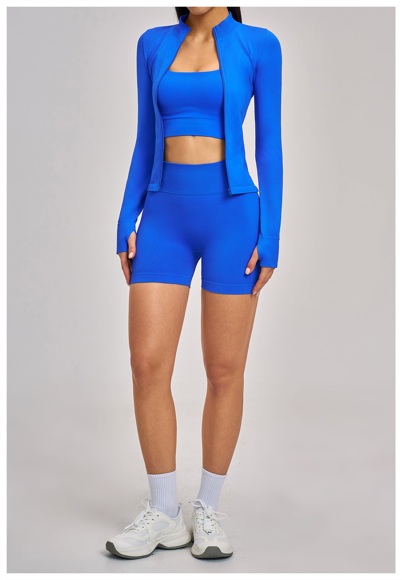 Ensemble de Yoga Sans Couture à Dos Croisé : Tenue de Sport Moulante et Ultra-Extensible pour la Course et le Fitness 4824