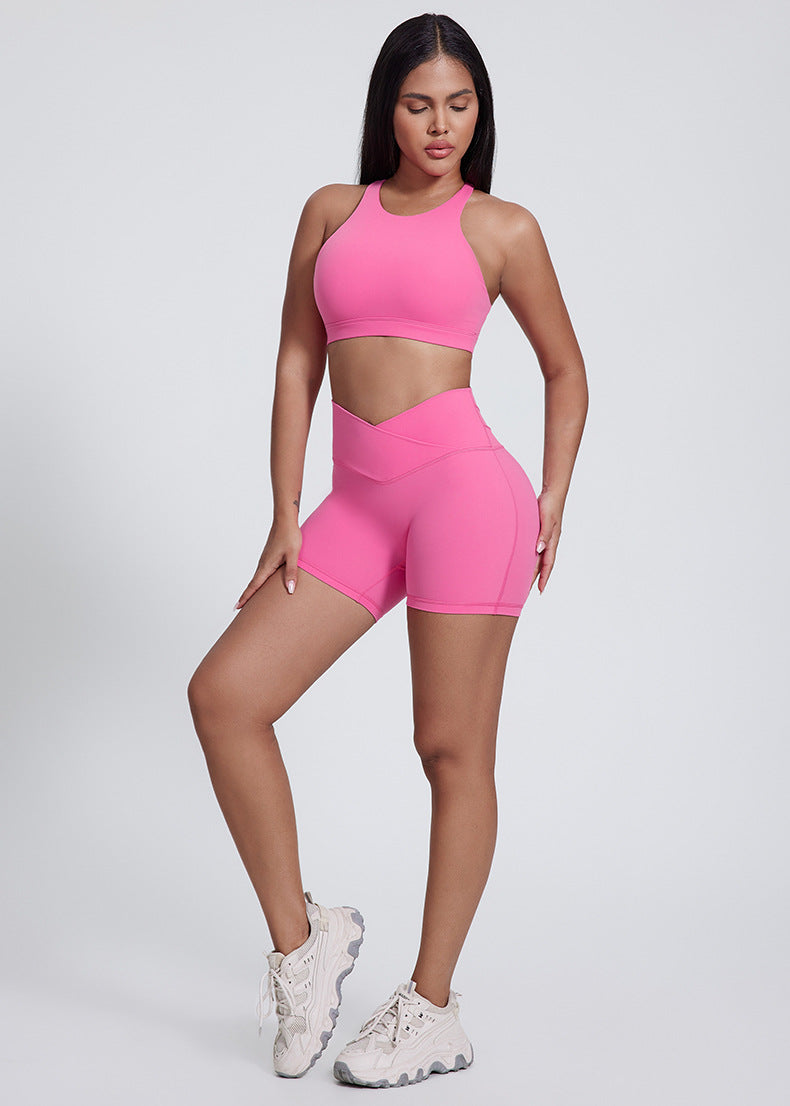 Soutien-gorge de sport sans coutures effet seconde peau : brassière de yoga dos nu et haut de sport respirant pour la course à pied