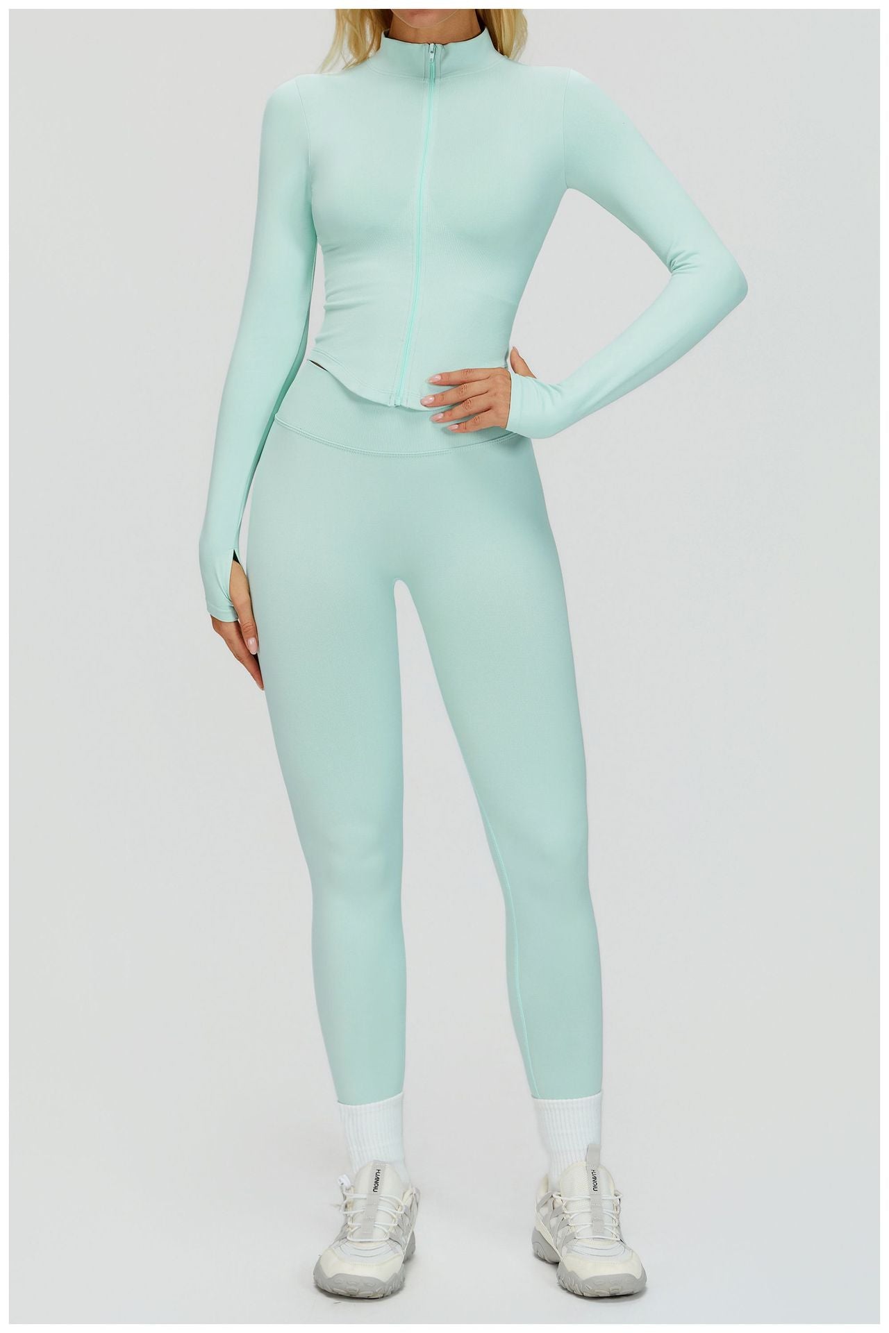 Ensemble de Yoga 3 Pièces Sans Couture : Vêtements de Sport Amincissants Taille Haute & Tenue de Fitness Séchage Rapide 5412