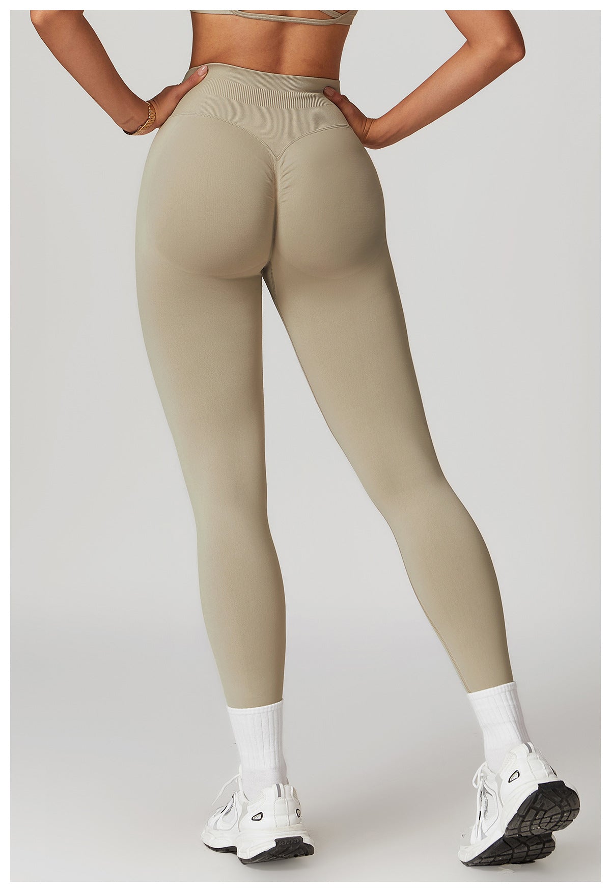 Legging de yoga sans couture galbant fesses : Pantalon de fitness taille haute, gainant et à séchage rapide 9421