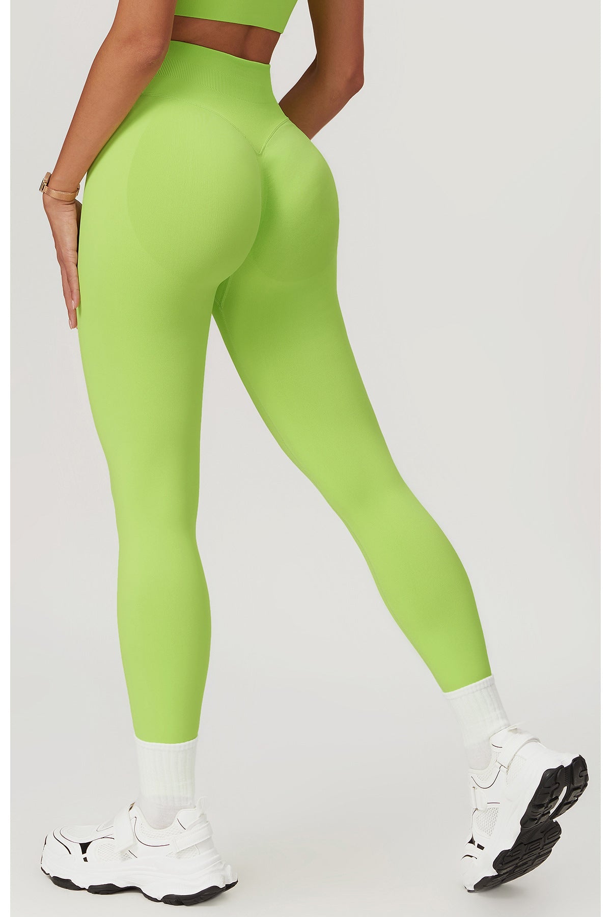 Legging de yoga sans couture galbant fesses : Pantalon de fitness taille haute, gainant et à séchage rapide 9421