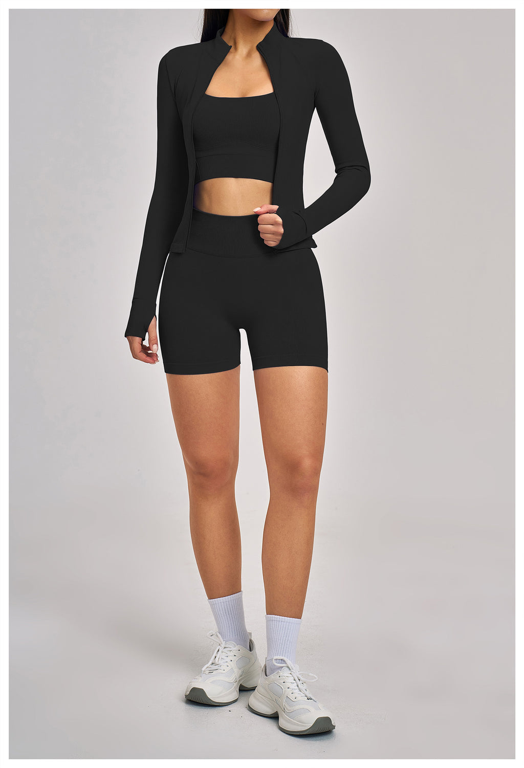 Ensemble de Yoga Sans Couture à Dos Croisé : Tenue de Sport Moulante et Ultra-Extensible pour la Course et le Fitness 4824