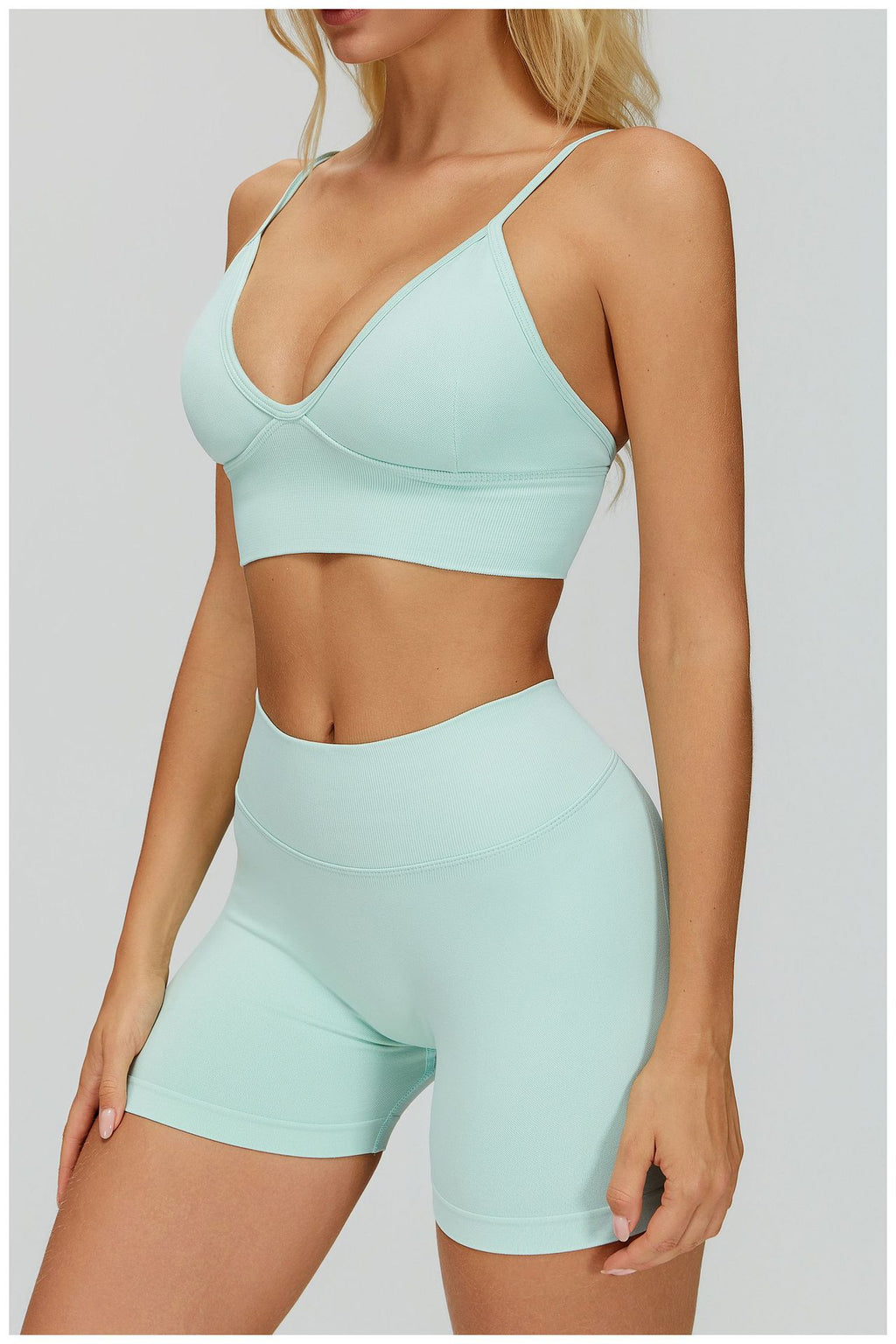 Ensemble de Yoga 3 Pièces Sans Couture : Vêtements de Sport Amincissants Taille Haute & Tenue de Fitness Séchage Rapide 5412