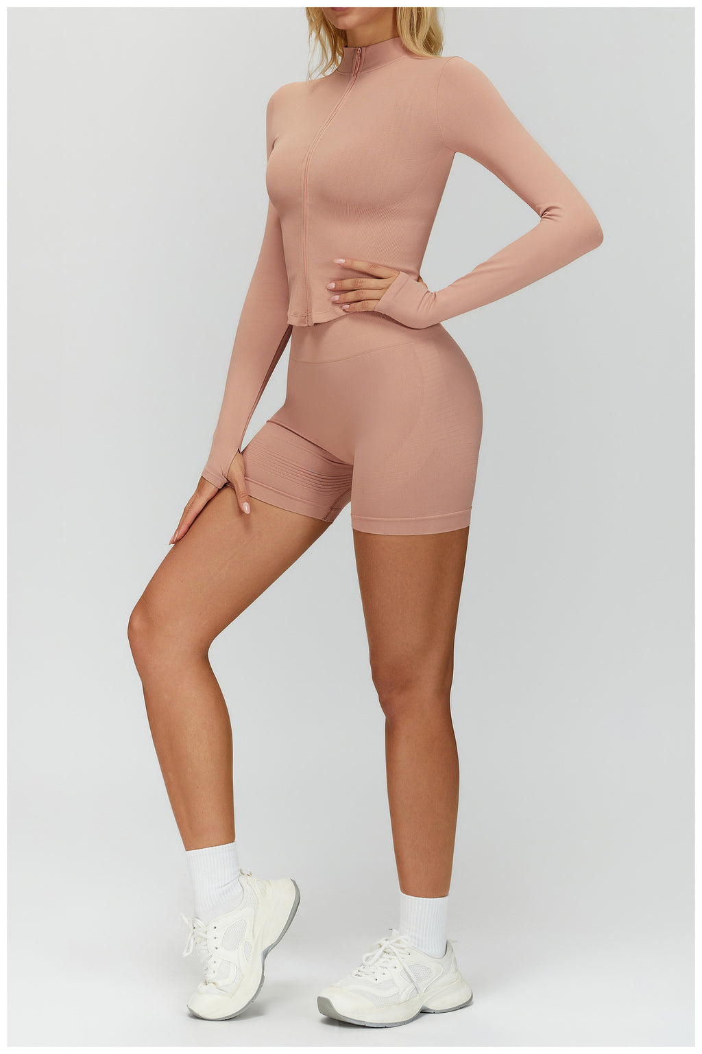 Ensemble de yoga côtelé sans couture à dos nageur : Ensemble de vêtements de sport gainant et rehausseur de fessier 5479