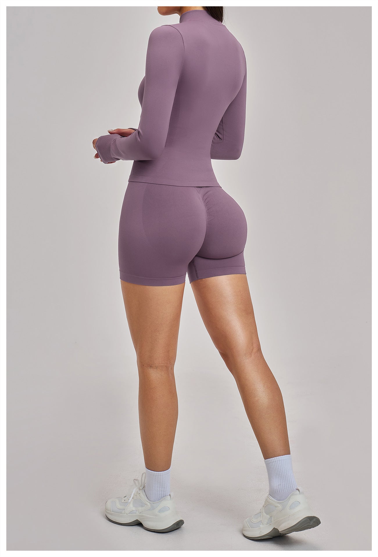 Ensemble de Yoga Sans Couture à Dos Croisé : Tenue de Sport Moulante et Ultra-Extensible pour la Course et le Fitness 4824