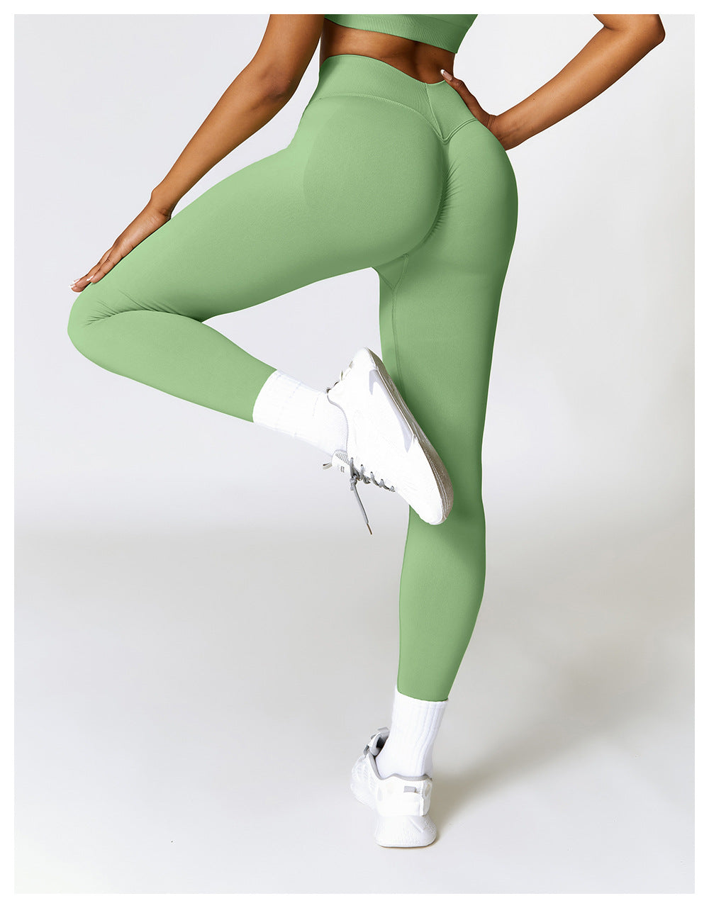Legging de yoga sans couture taille haute en V : Push-up & Coupe ajustée, Séchage rapide, Vêtement de sport pour la course à pied 4426 (copie)