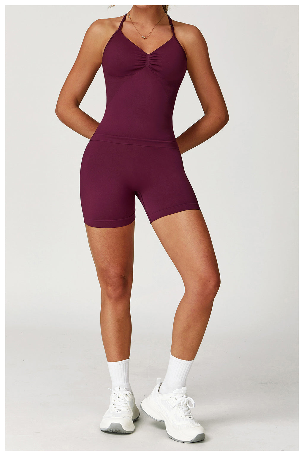 Seamless High-Waisted Yoga Shorts: Booty-Lifting Quick-Dry Activewear for Running & Fitness 9687
