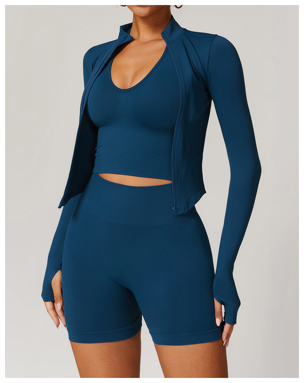 Ensemble de yoga côtelé sans couture à dos nageur : Ensemble de vêtements de sport gainant et rehausseur de fessier 5479