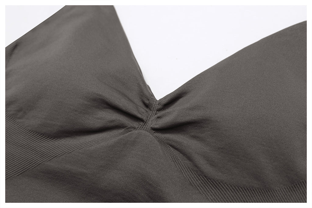 Ensemble de yoga dos nu sans coutures : Tenue de sport froncée moulante & Ensemble de fitness gainant 4552