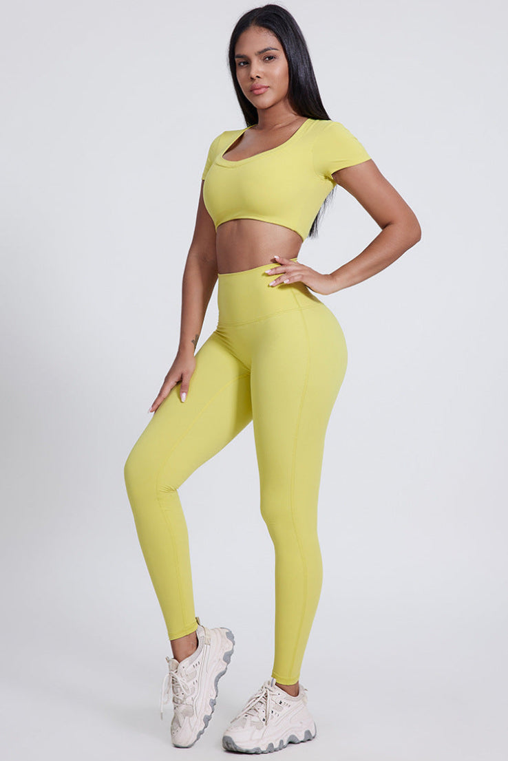 Débardeur de Yoga Sans Couture Nude-Feel : Soutien-Gorge Sport Rembourré et Débardeur de Course Ajusté pour Femme