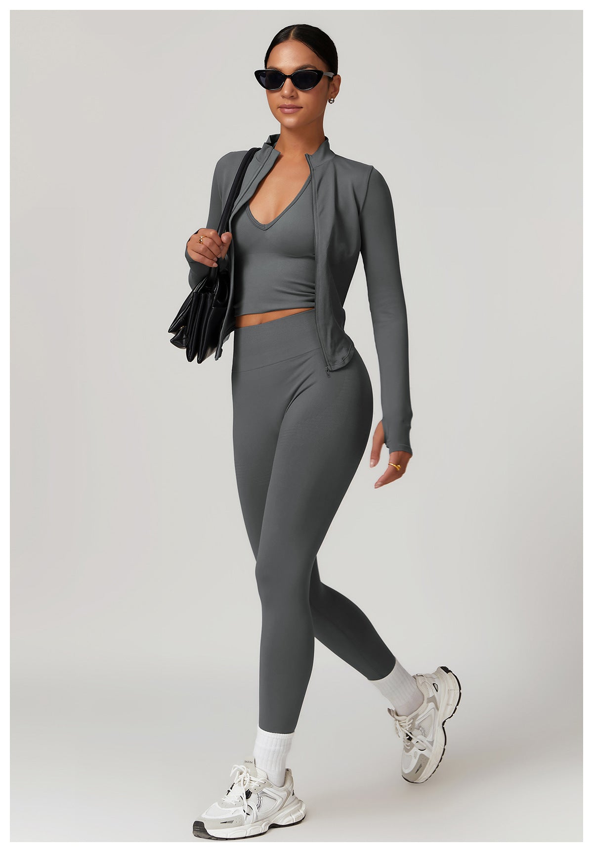 Ensemble de yoga côtelé sans couture à dos nageur : Ensemble de vêtements de sport gainant et rehausseur de fessier 5479