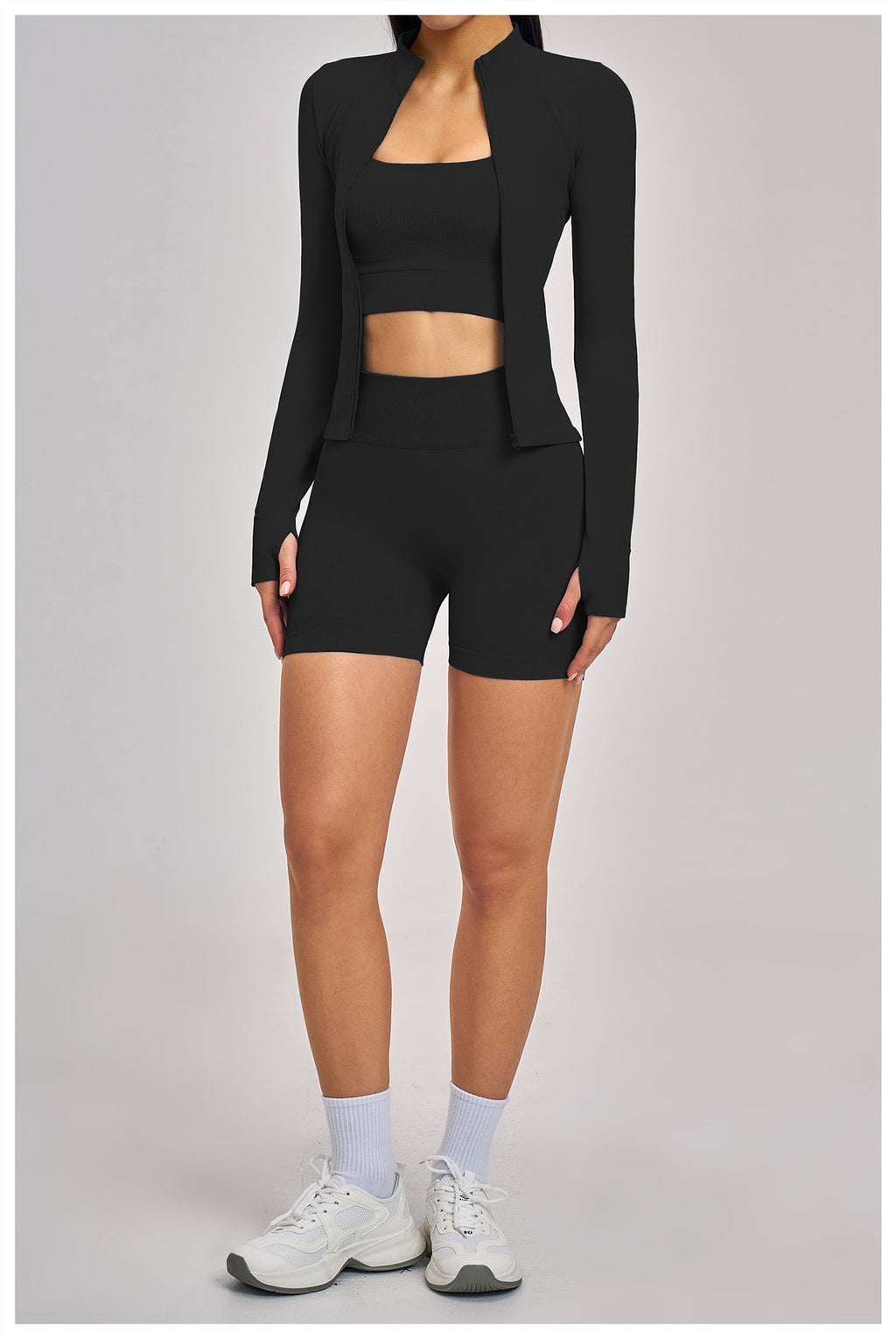 Ensemble de Yoga Sans Couture à Dos Croisé : Tenue de Sport Moulante et Ultra-Extensible pour la Course et le Fitness 4824