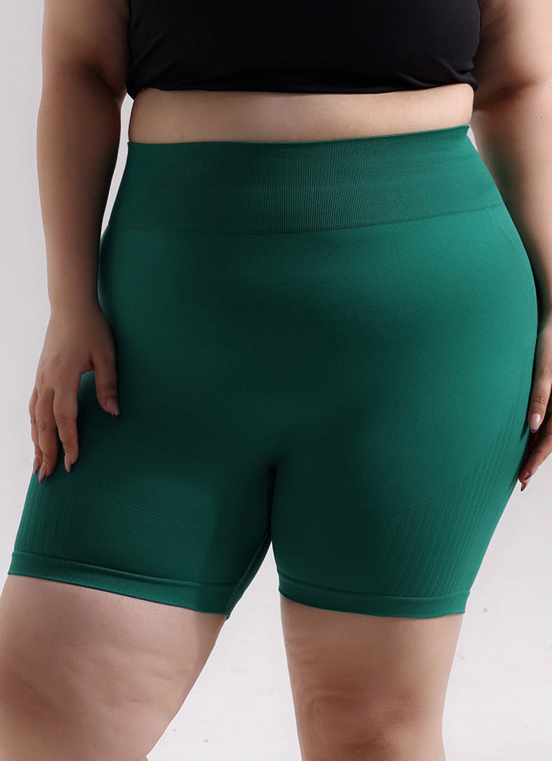 Shorts sans couture taille plus pour femmes, shorts de yoga 3 pièces amincissants et push-up pour la course en extérieur et le fitness