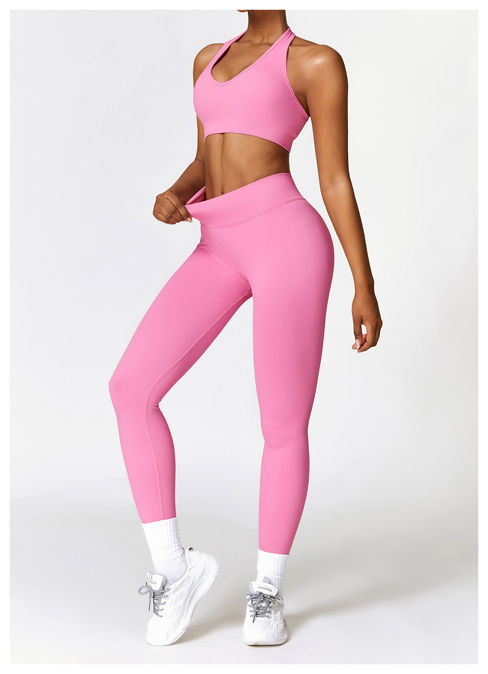 Legging de yoga sans couture taille haute en V : Push-up & Coupe ajustée, Séchage rapide, Vêtement de sport pour la course à pied 4426 (copie)