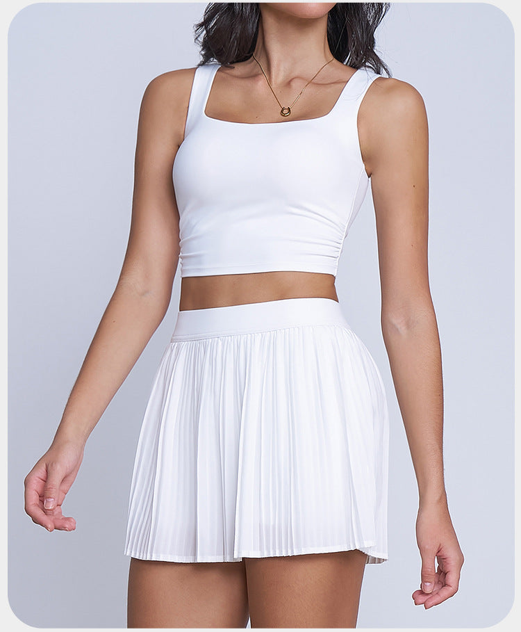 Women's Cross-Border Cloud-Sense Breathable Outdoor Sports Set, Slim Racerback Yoga Outfit, Hip-Covering Waist-Shaping Fitness & Tennis Wear