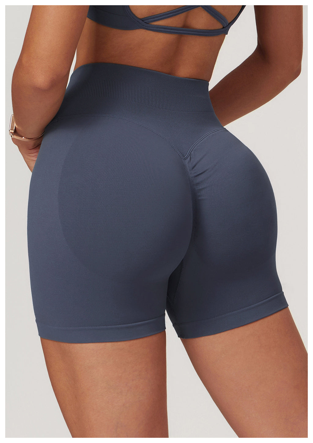 Seamless High-Waisted Yoga Shorts: Booty-Lifting Quick-Dry Activewear for Summer Fitness 5563