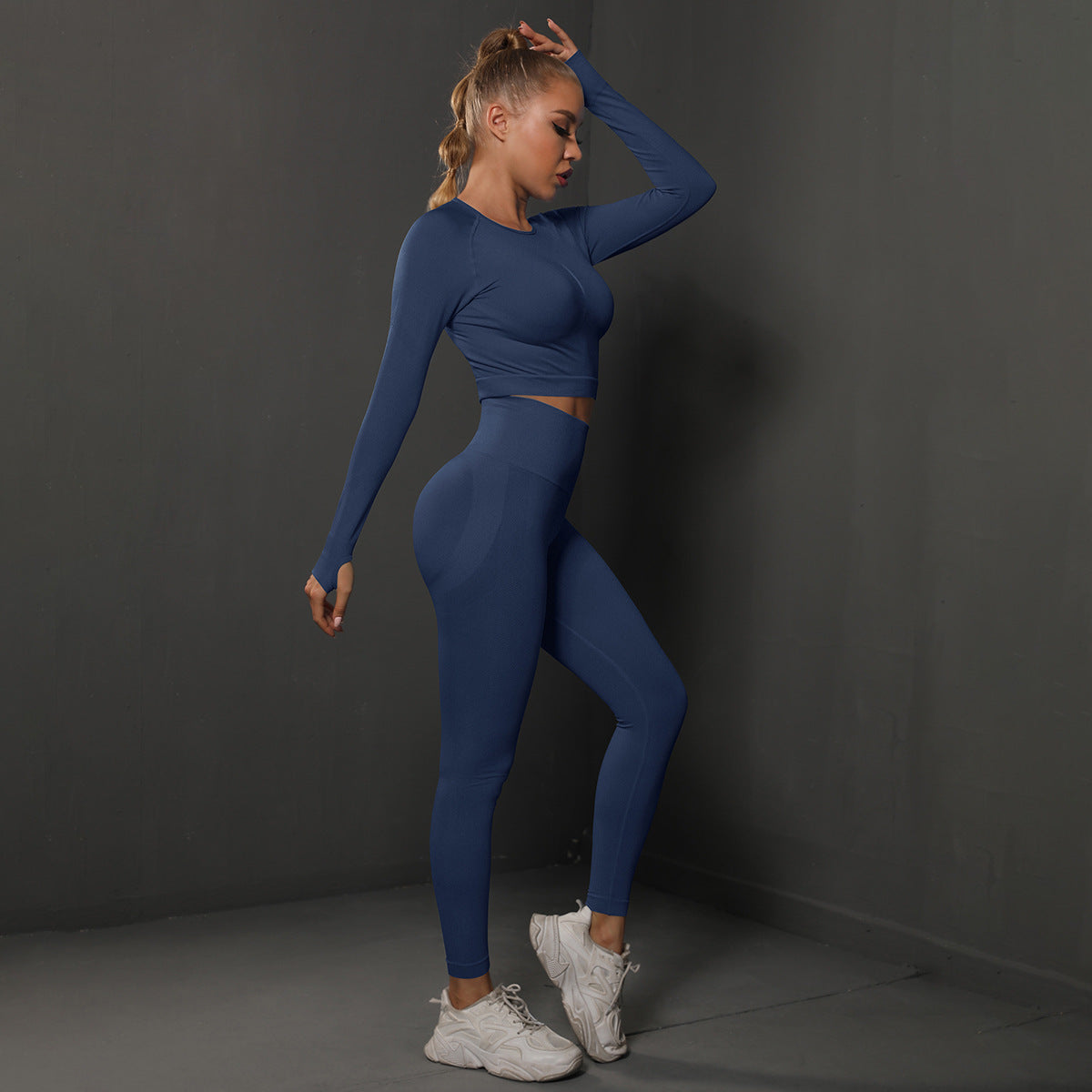 Ensemble de Yoga Sans Couture "Scrunch Butt": Legging Taille Haute Rehausseur de Fesses & Tenue de Sport Compressive 2 Pièces