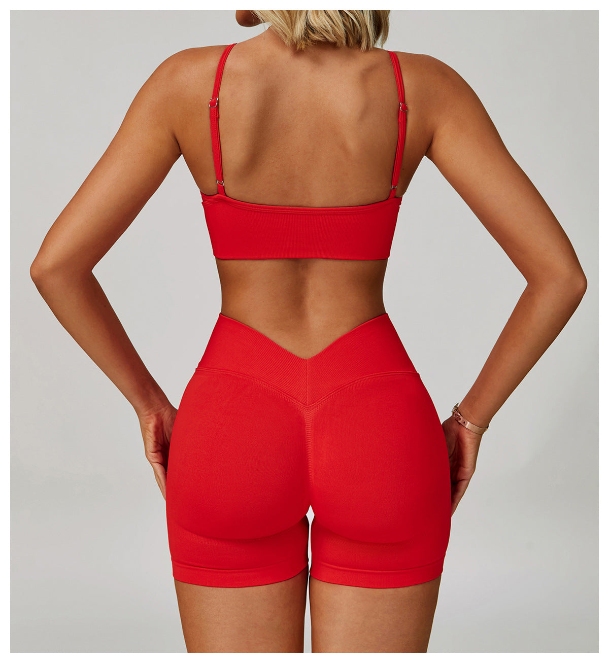 Seamless V-Waist Yoga Shorts: Slim-Fit Quick-Dry Activewear & Gym Biker Shorts 4725