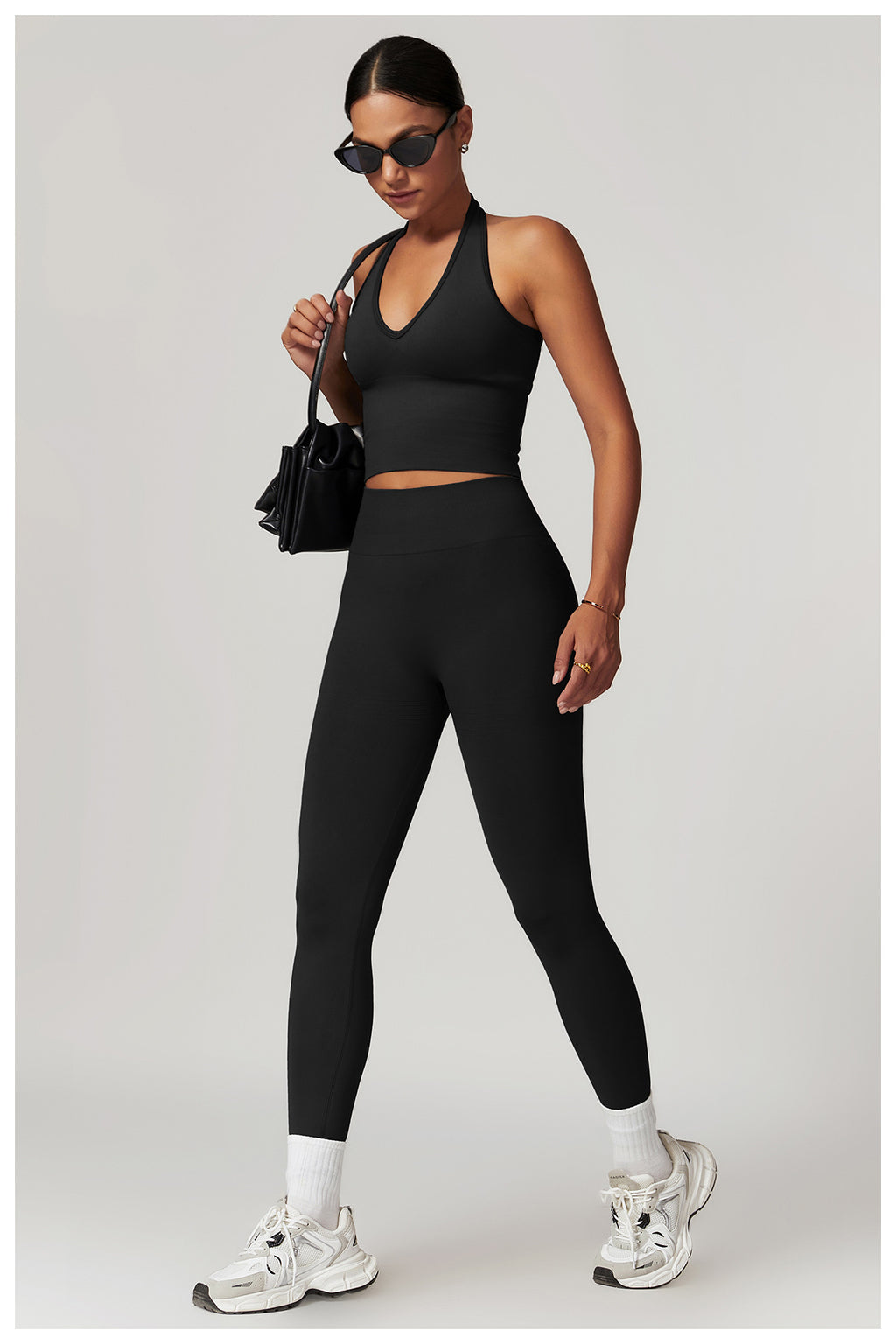 Ensemble de yoga côtelé sans couture à dos nageur : Ensemble de vêtements de sport gainant et rehausseur de fessier 5479