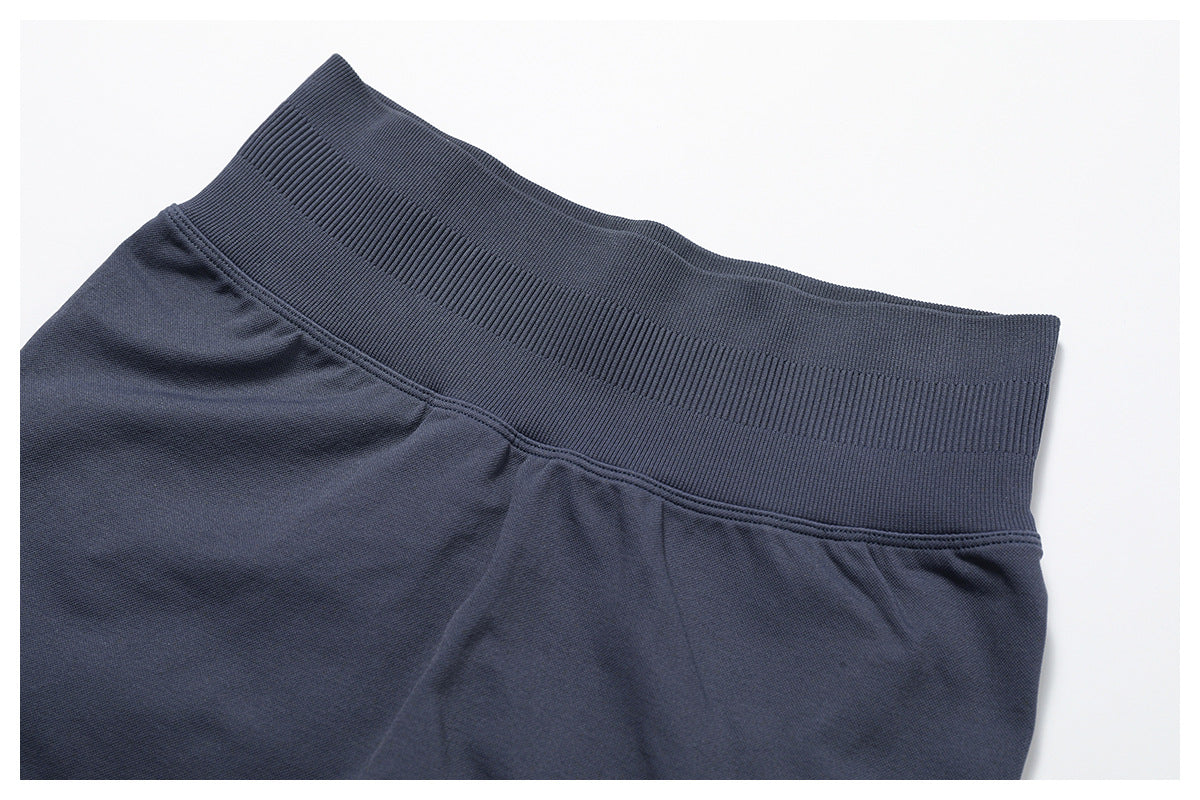 Ensemble de yoga dos nu sans coutures : Tenue de sport froncée moulante & Ensemble de fitness gainant 4552
