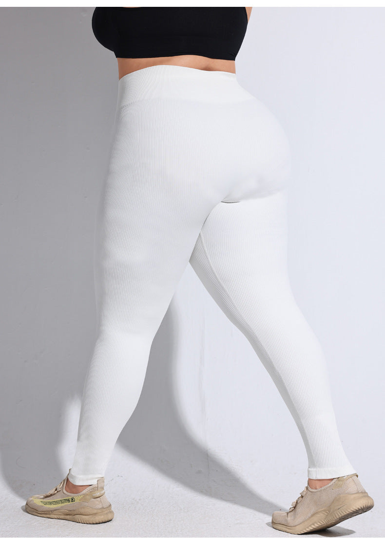Legging de yoga taille haute sans couture grande taille pour femme, pantalon de sport de course athlétique