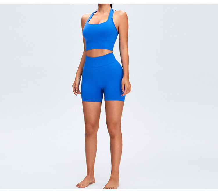 Seamless Peach-Lift Yoga Set: Slim-Fit Scrunch Butt Leggings & Running Workout Activewear