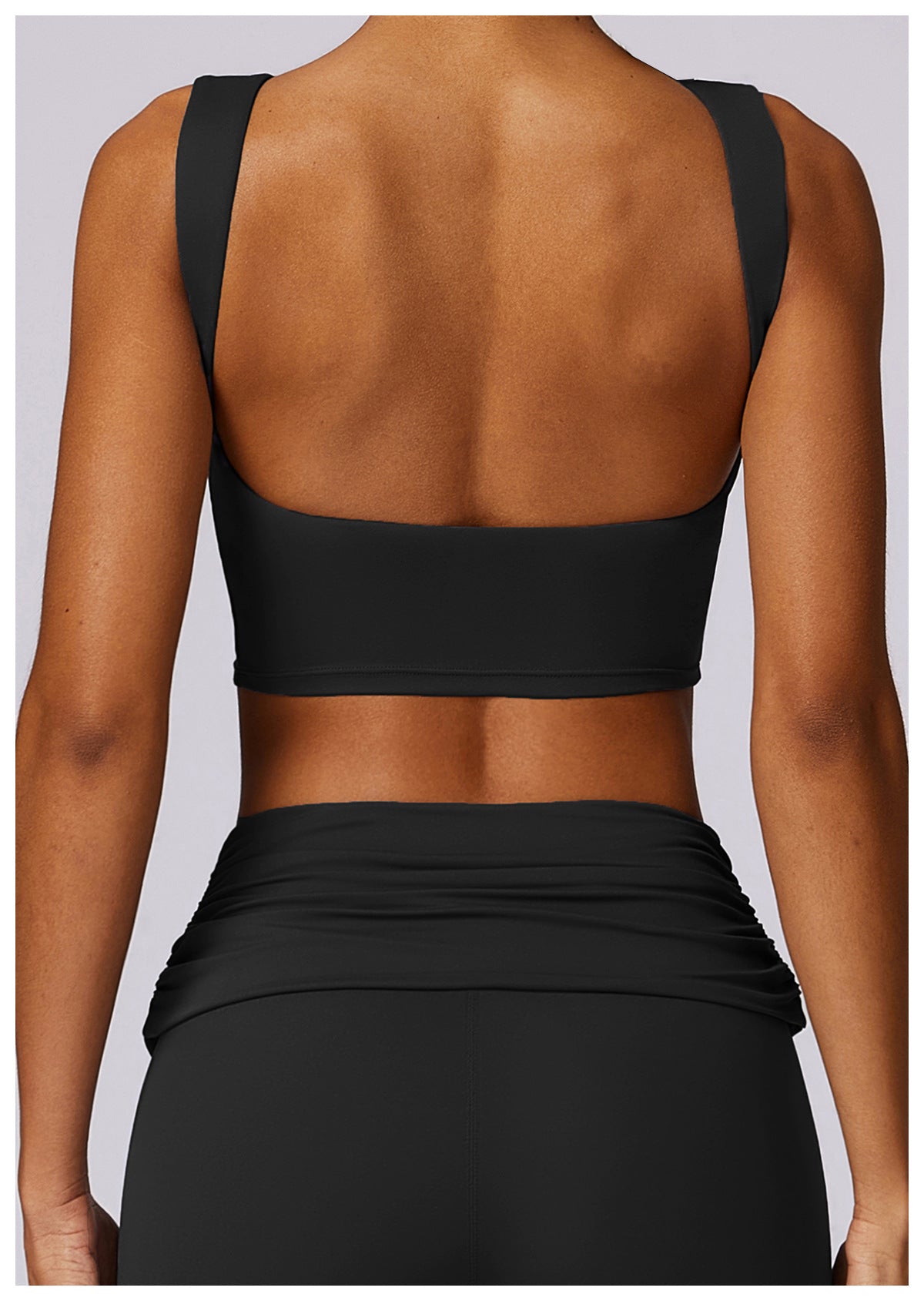 Yoga-Tanktop mit hohem Halt, stoßfest, Racerback, Push-up, schnell trocknend, Fitness-Top, Running, schmaler Sport-BH