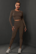 Ensemble de Yoga Sans Couture "Scrunch Butt": Legging Taille Haute Rehausseur de Fesses & Tenue de Sport Compressive 2 Pièces