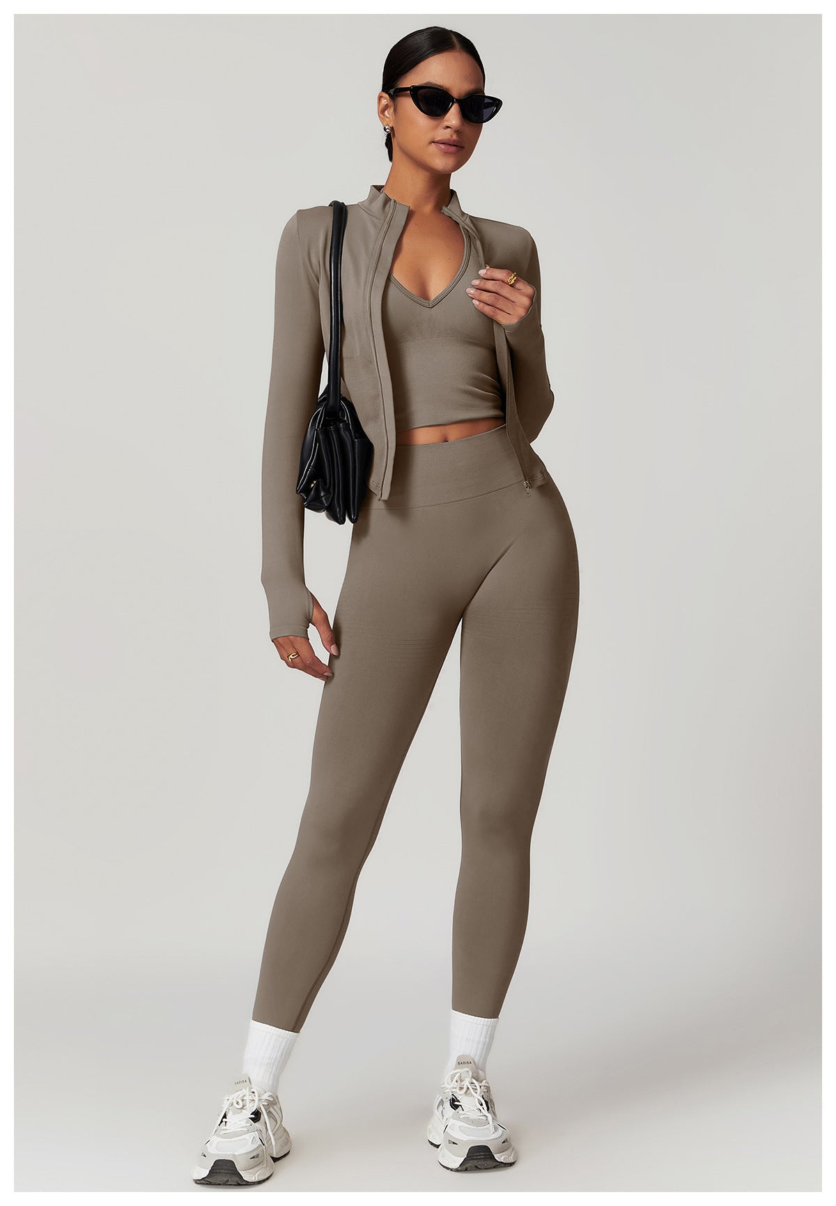 Ensemble de yoga côtelé sans couture à dos nageur : Ensemble de vêtements de sport gainant et rehausseur de fessier 5479