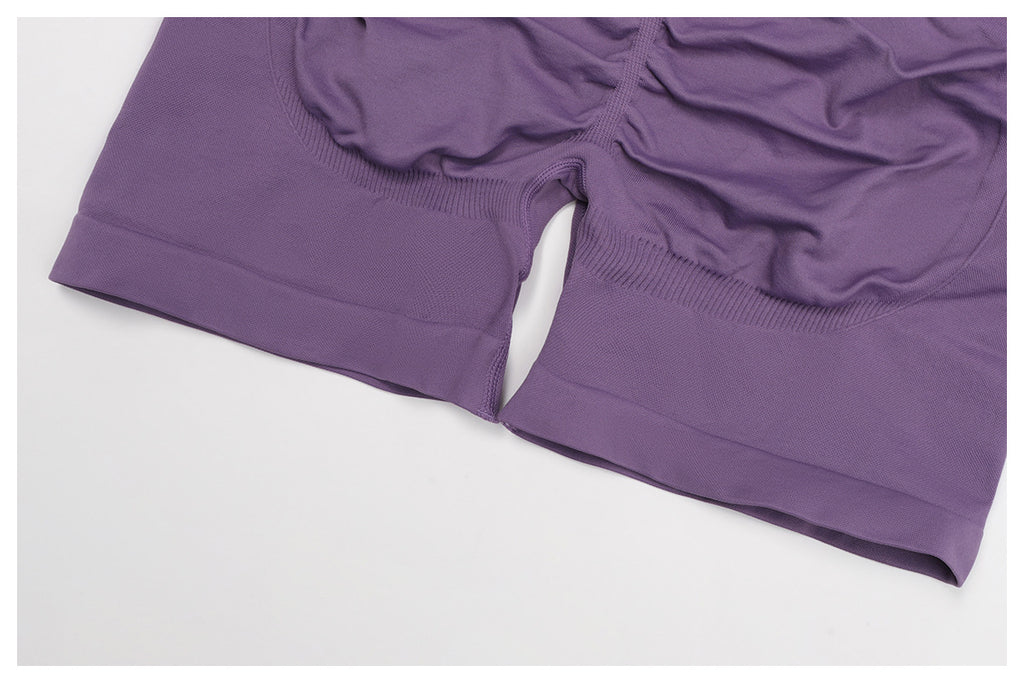 Seamless V-Waist Yoga Shorts: Slim-Fit Quick-Dry Activewear & Gym Biker Shorts 4725